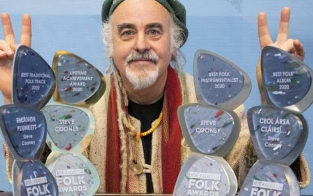 Shortlist for folk awards annouced. Pictured: Steve Cooney, the 2020 winner of the Lifetime Achievement Award (Image: RTE)