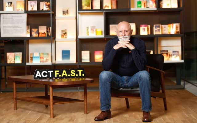 Broadcaster Mark Cagney launches the Irish Heart Foundation's Act F.A.S.T. campaign. Photo: Leon Farrell/Photocall Ireland