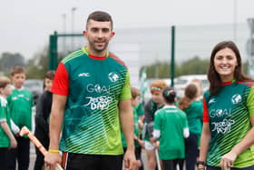 Pictured are Aaron Gillane (Multiple and current All Ireland champion) and Roisin Upton (Ireland women's field hockey international and Olympian World Cup Silver Medallist)