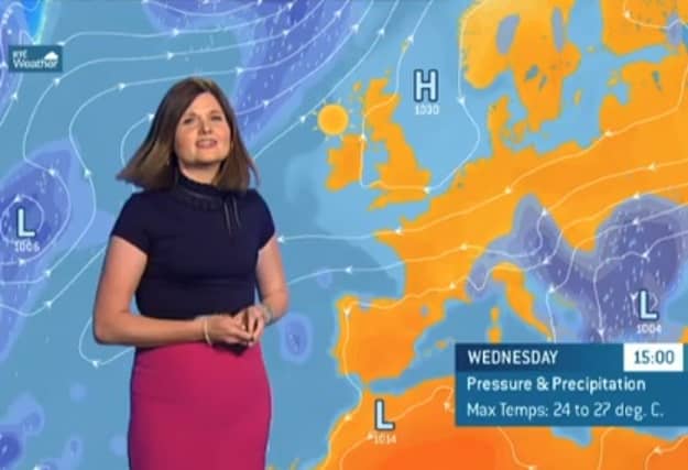 Michelle Dillon of Met Éireann on RTÉ.