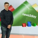 news2day presenters Mícheál Ó Scannáil and Aisling Moloney