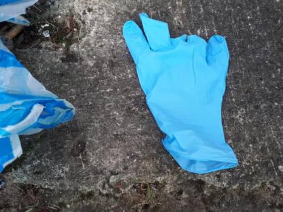 Rise in the numbers of disposable gloves found in shopping trollies and supermarket car parks