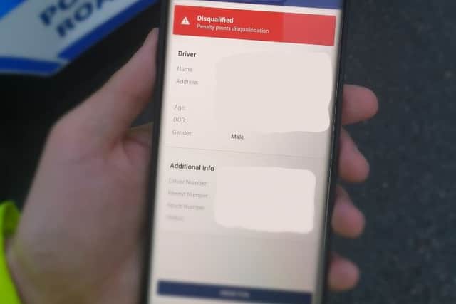 The driver's details were entered into the Mobility App. 