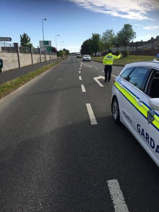 A checkpoint in Carlow Town recently CREDIT: Carlow/Kilkenny Gardaí