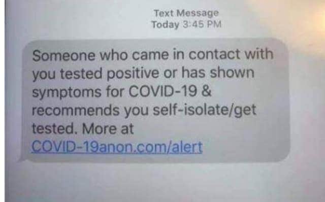 Check out the text message below: 
