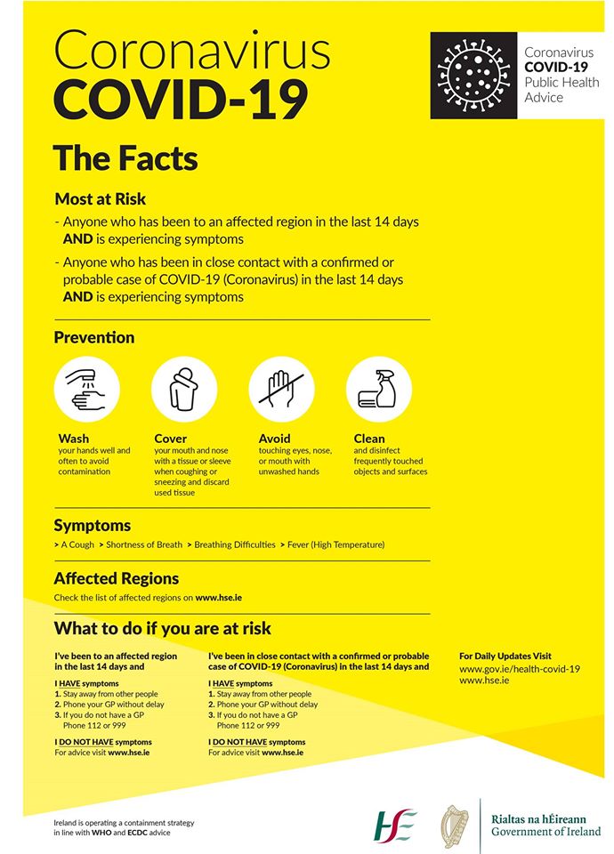 Who is most at risk of Covid-19
What you can do to minimise the risk of catching or transferring this disease and
What to do if you think you are at risk of having Covid-19