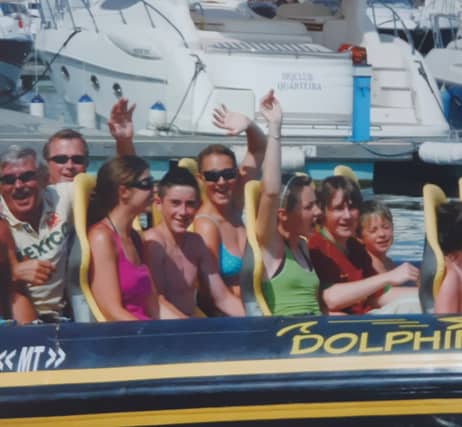 Carlow's Jennifer Roe (pink top) next to her brother, Conor, and Audrey Browne on a holiday in Portugal back in 2006