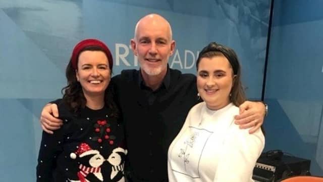 Leona Tynan pictured on Wednesday with Ray Darcy and her daughter, Shauntelle