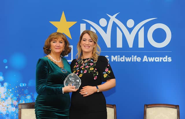 Clare Kennedy with INMO President, Martina Harkin-Kelly. Picture: Lisa Moyles
