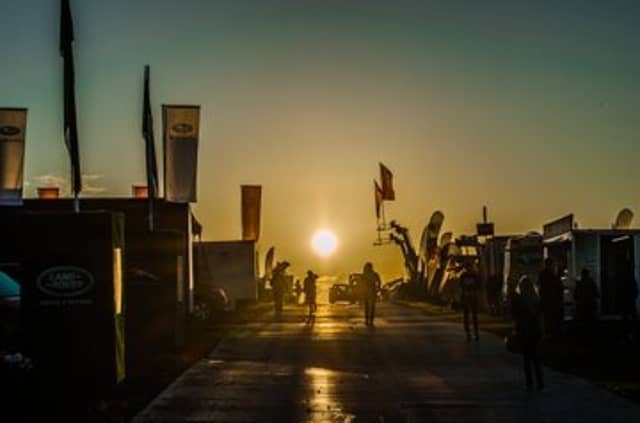 Sunrise on Tuesday morning at the Ploughing (CREDIT: Alan O'Reilly)