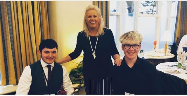 The two lads with Senator Jennifer Murnane O'Connor