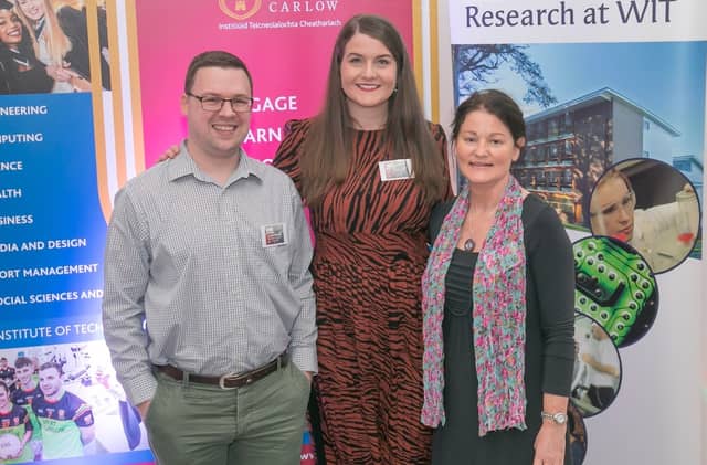 Dr David Scanlon and Dr Aisling O'Neill, Waterford Institute of Technology with Sarah O'Brien Institute of Technology Carlow