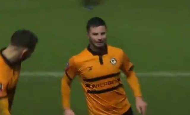 Pádraig Amond celebrates his goal