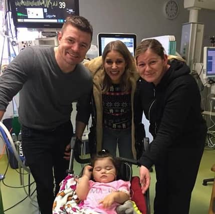 Brian O'Driscoll and Amy Huberman with Amira Rauf and her mother, Caroline