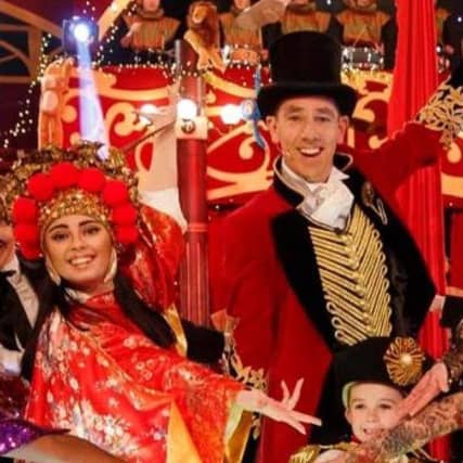 Alicia Premkumar with Ryan Tubridy on the Late Late Toy Show