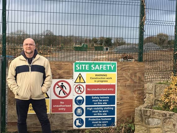 Cllr Will Paton on site