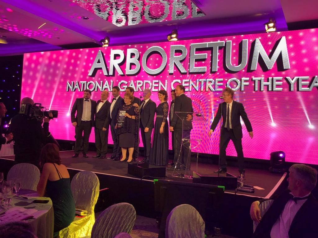 The team at Arboretum Home and Garden Centre collect their award