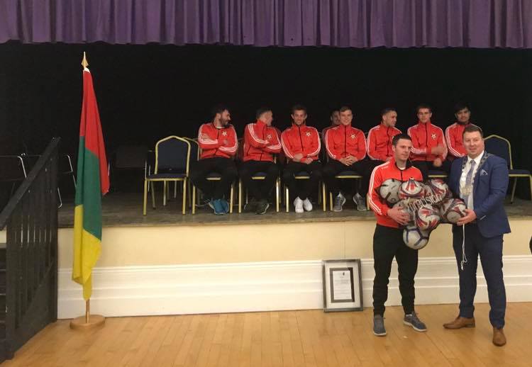 The team at the civic reception with Cathaoirleach, Brian O'Donoghue (Credit: Cllr Fintan Phelan)