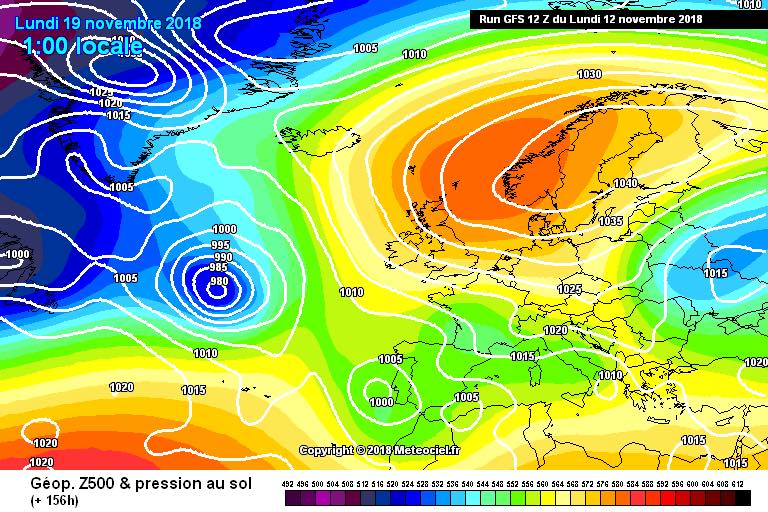 Longer range models still showing high pressure building out to our Northeast (Source: Carlow Weather)