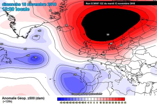 Weather charts for November 18 (Credit: Carlow Weather)
