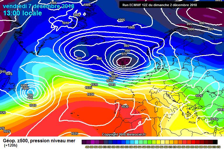 Friday's weather charts show a storm system over Ireland (Credit: Carlow Weather)