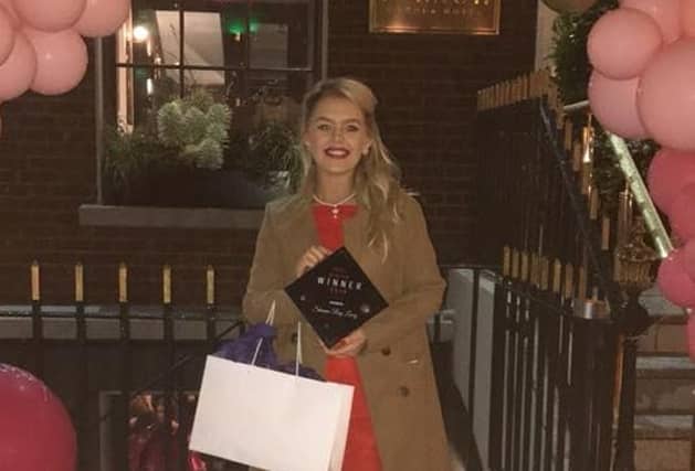 Shauna with her award in Dublin