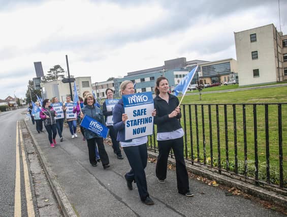 Nurses protesting at St Luke's Hospital