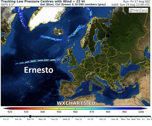 Storm Ernesto's track could still wobble (Source: Carlow Weather)