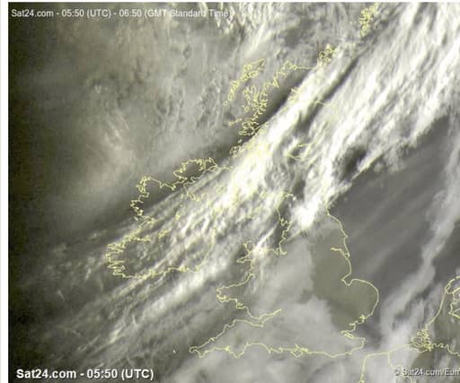 Satellite image of Ireland this morning