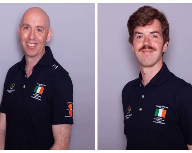 Pictured is Pat Savage (left) and Tomás Ó hAileagáin (right)
