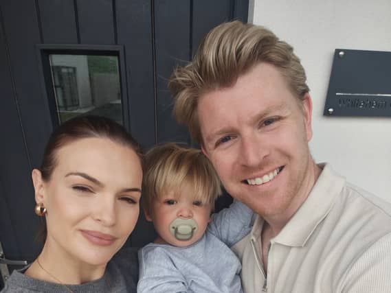 Stephen Vincent from Manchester and Kylee Vincent with their son
