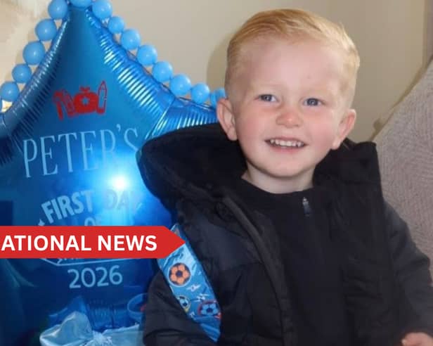 The late Peter Mulcaire, 2, pictured as he prepared to start his first day of preschool during the week