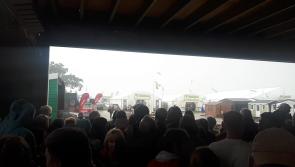 WATCH: People running for cover as lashing rain arrives at Ploughing 2018