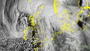 Met Éireann Storm Jorge satellite images  show weather system as big as Ireland