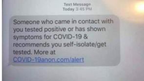 ALERT: Carlow Gardaí issue Covid-19 scam warning over 'positive test' text message 