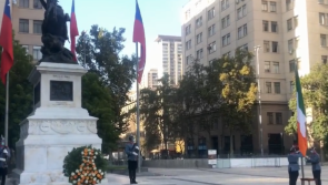 Amhrán na bhFiann plays in Chilean capital to honour Irish roots of founding father