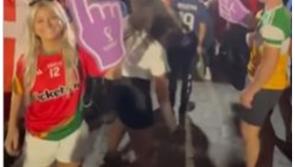 WATCH: Carlow jersey on show as Irish fan  gatecrashes live French TV interview in Qatar