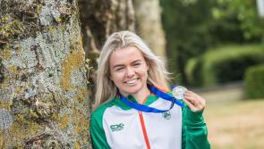 Carlow's fastest sprinter Molly Scott passes the finish line as Barrister at Law