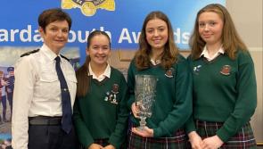 St. Leo's College Carlow students were awarded for their anti-drug campaign