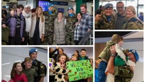 PICTURES: Joyful scenes as Irish troops reunite with families following Lebanon deployment