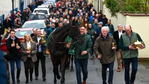 Huge turnout in Leighlinbridge for horse racing homecoming following Cheltenham success