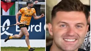 WATCH: Antrim hurler shoots winning point as he wears helmet of late Ryan Straney