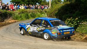 WATCH: Rally Car crashes out at the Carlow Stages Rally 2024 in Carlow Town 