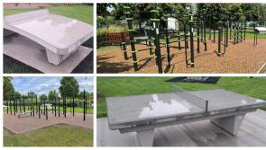Brand new free outdoor workout equipment and table tennis table in Carlow Town Park
