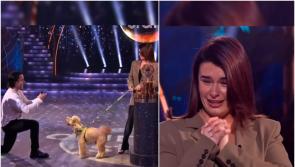 WATCH: Moment Jake Carter proposes to Karen Byrne on RTE Dancing With The Stars set