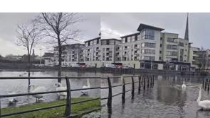 WATCH: Carlow man shares video of flooding in Carlow Town Park amid storm Chandra