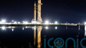 Nasa’s moon rocket moved to launch pad ahead of debut flight
