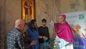 Lovestruck couples visit shrine to St Valentine in Dublin
