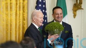 Varadkar presents Joe Biden with shamrock bowl in St Patrick’s Day finale