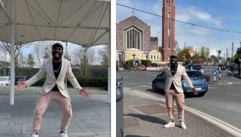 VIDEO: Popular Irish comedian Black Paddy tours Portlaoise streets